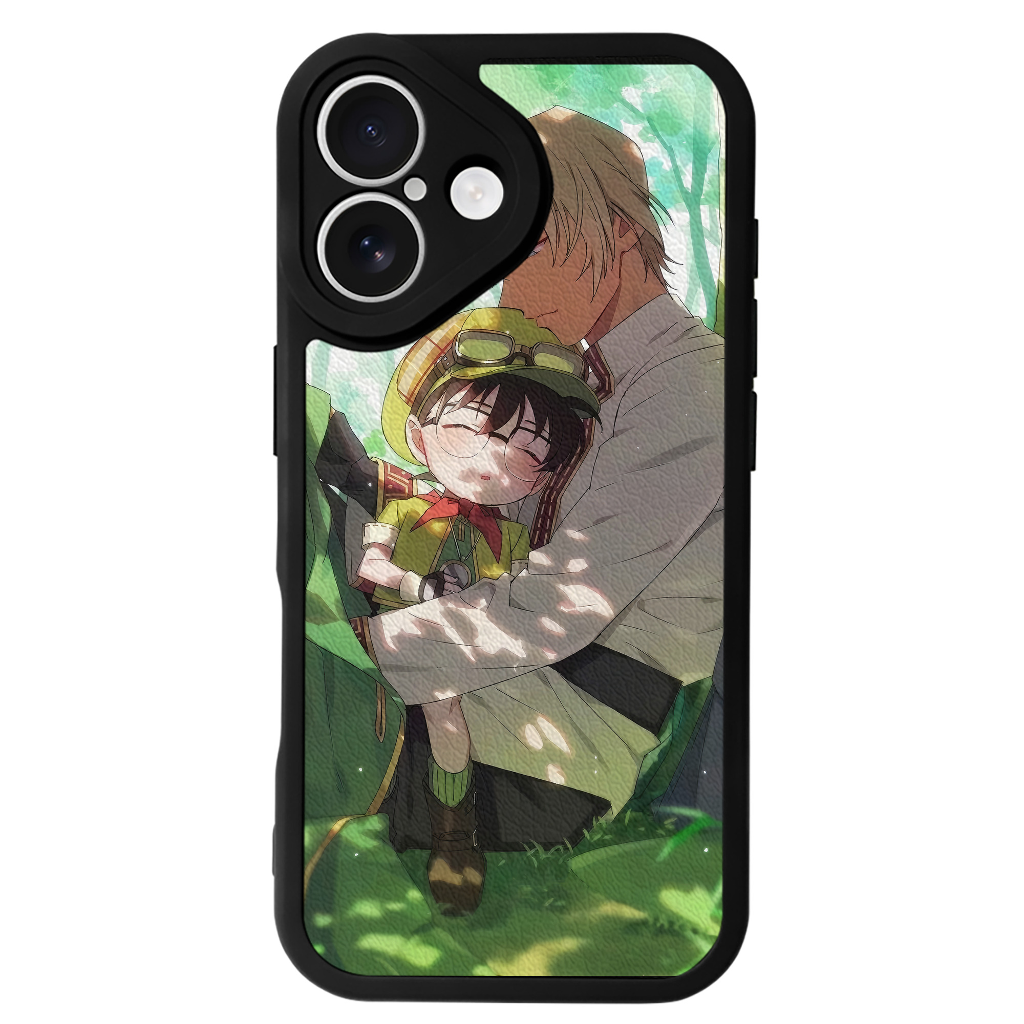 （画像用） 名探偵コナン Detective Conan 【iPhone 16シリーズ対応】シリコンスマホケース（レザー調） 材質：シリコン